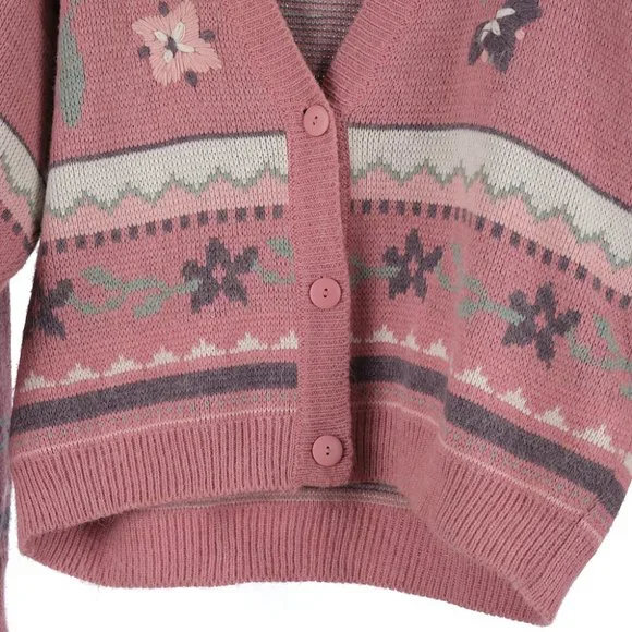 Vintage 62 East Pink Cottagecore Cardigan Sweater - Picture 2 of 5